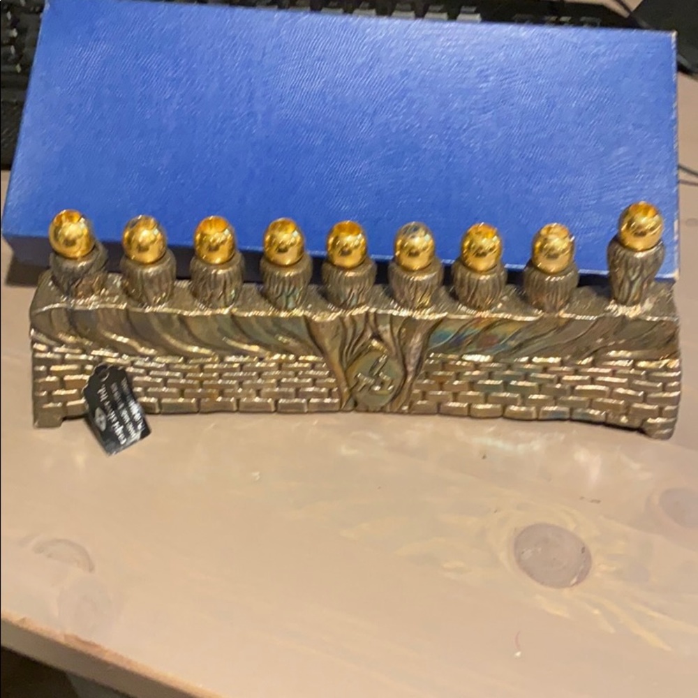 Caspi 925 Sterling Silver Hanukiya Menorah